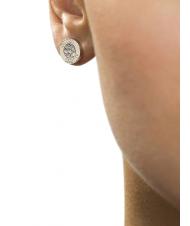 GUESS BUTTON LOGO AND CRYSTAL STUDS Des boucles d'oreilles ARGENT - Boucles d'oreilles - 2