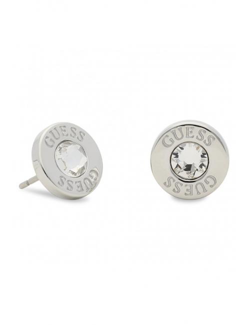 CLEAR CRYSTAL AND LOGO STUDS Des boucles d'oreilles ARGENT - Boucles d'oreilles