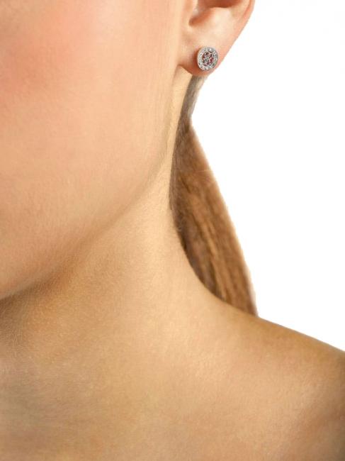 4G LOGO CRYSTAL STUD Des boucles d'oreilles ARGENT - Boucles d'oreilles