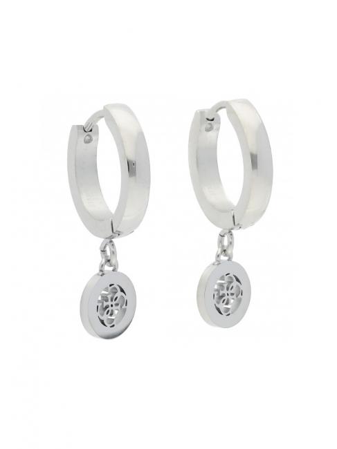 4G CHARM AND CRYSTALS HUGGIES Des boucles d'oreilles ARGENT - Boucles d'oreilles