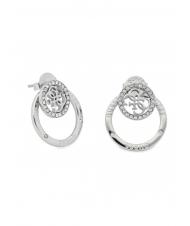 GUESS 2 CIRCLES PAVE STUD Des boucles d'oreilles ARGENT - Boucles d'oreilles - 4