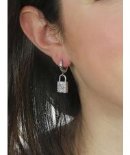 GUESS 4G PADLOCK HUGGIES Des boucles d'oreilles ARGENT - Boucles d'oreilles - 2