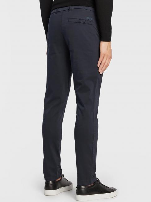 Sateen chino  Pantalon en coton, coupe slim Calvin Marine - Pantalon