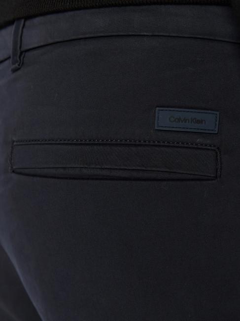 Sateen chino  Pantalon en coton, coupe slim Calvin Marine - Pantalon
