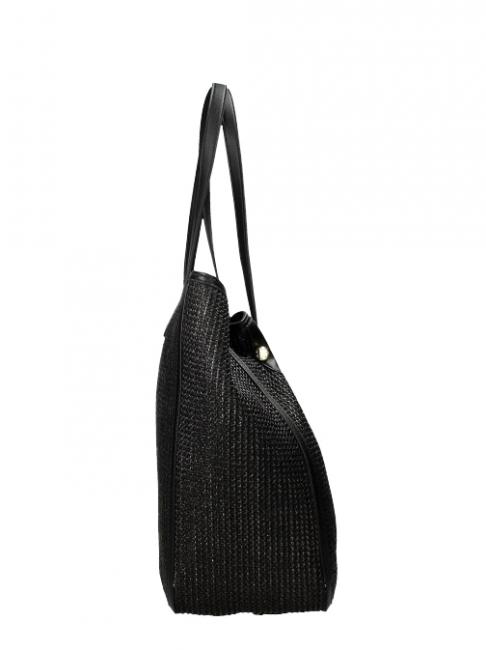 GIOVANNA Straw Sac de courses le noir - Sacs pour Femme