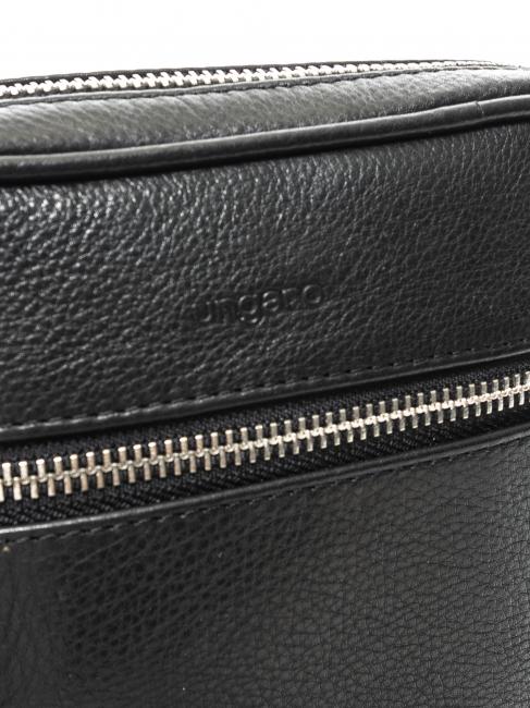 TECH Sac en cuir noir - Sacs en Bandouli&egrave;res pour Homme