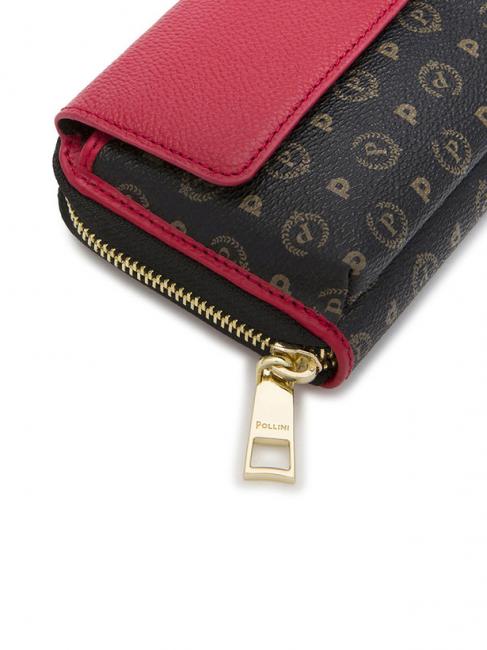 HERITAGE  Grand portefeuille avec poche laque noire - Portefeuilles Femme