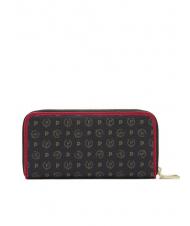 POLLINI HERITAGE  Grand portefeuille avec poche laque noire - Portefeuilles Femme - 5
