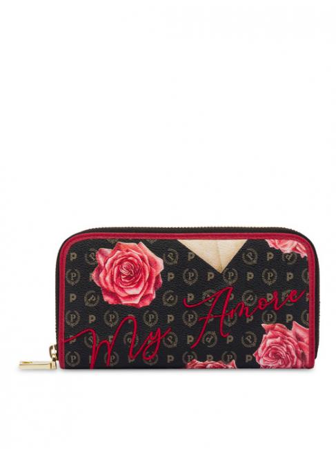 HERITAGE MY AMOR Grand portefeuille zipp&eacute; Noir - Portefeuilles Femme