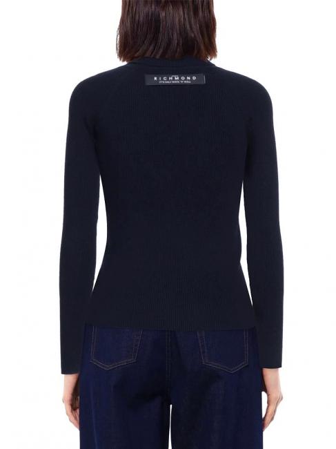 DESTINYS Pull &agrave; col roul&eacute; avec boutons bleu - Chandails pour femmes