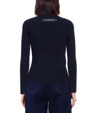 JOHN RICHMOND DESTINYS Pull &agrave; col roul&eacute; avec boutons bleu - Chandails pour femmes - 3