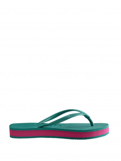 SLIM FLATFORM Tongs SLIM FLATFORM pour femmes fra&icirc;cheur verte - Chaussures Femme