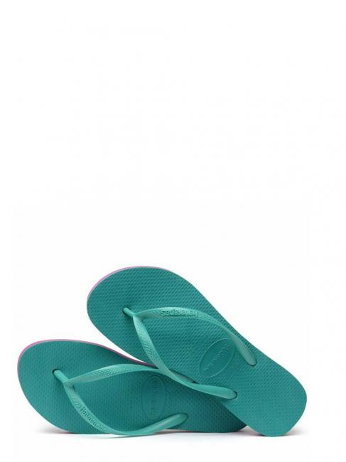 SLIM FLATFORM Tongs SLIM FLATFORM pour femmes fra&icirc;cheur verte - Chaussures Femme