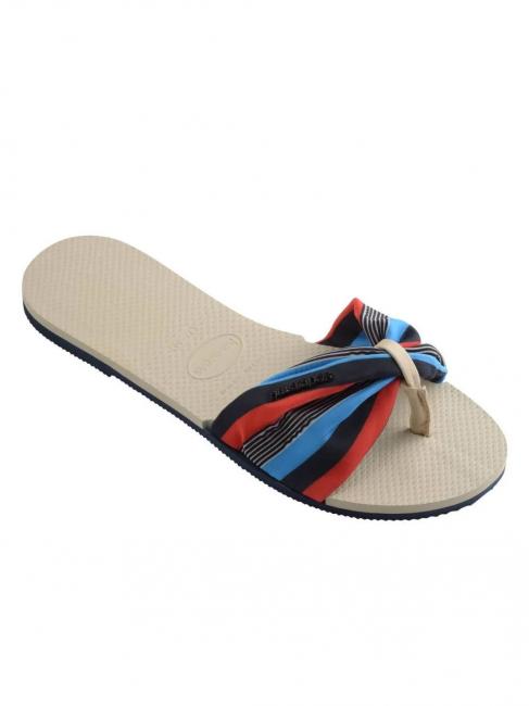 YOU SAINT TROPEZ CITY Des sandales beige/marine - Chaussures Femme