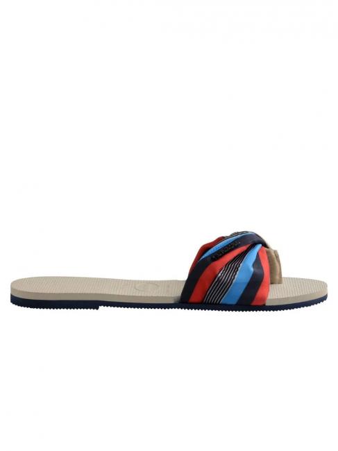 YOU SAINT TROPEZ CITY Des sandales beige/marine - Chaussures Femme