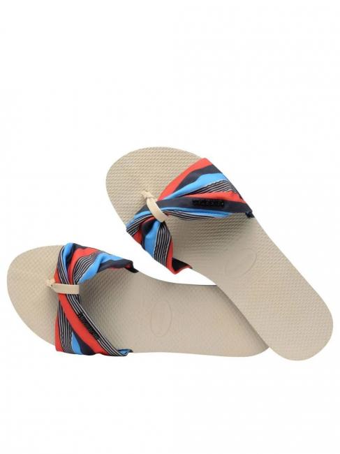 YOU SAINT TROPEZ CITY Des sandales beige/marine - Chaussures Femme