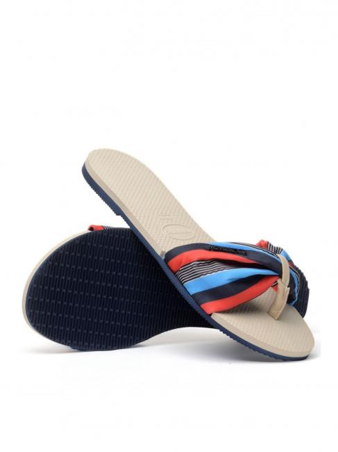 YOU SAINT TROPEZ CITY Des sandales beige/marine - Chaussures Femme