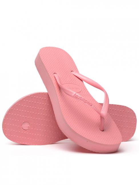 SLIM FLATFORM Tongs SLIM FLATFORM pour femmes macaron rose - Chaussures Femme