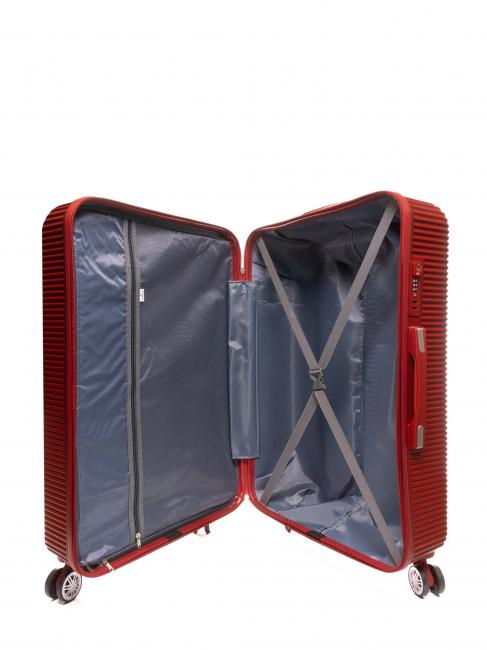 LUCKY Lot de 3 chariots rouge - Ensemble Valises