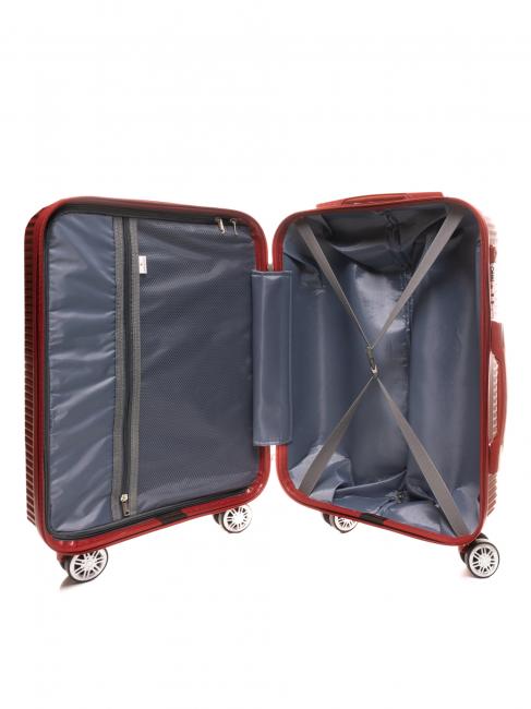 LUCKY Chariot &agrave; bagages &agrave; main rouge - Valises cabine