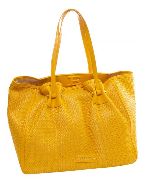 GIOVANNA Straw Sac de courses jaune - Sacs pour Femme