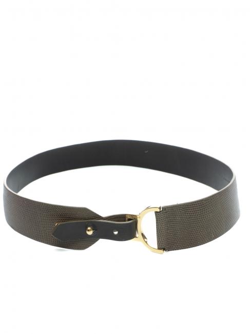 ARLETTIS Ceinture en cuir imprim&eacute; reptile R&Eacute;CIF - Ceintures