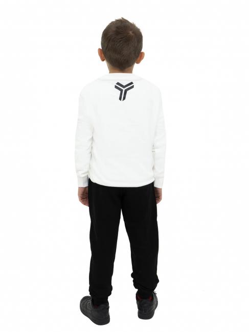 HEEP Ensemble sweat et pantalon blanc cass&eacute; / noir - Surv&ecirc;tements pour enfants