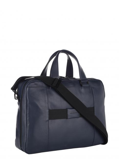 SETEBOS Mallette pour ordinateur portable 15", en cuir bleu - Porte Documents Travail