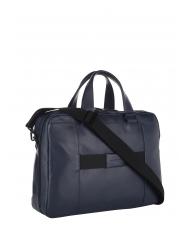PIQUADRO SETEBOS Mallette pour ordinateur portable 15", en cuir bleu - Porte Documents Travail - 2