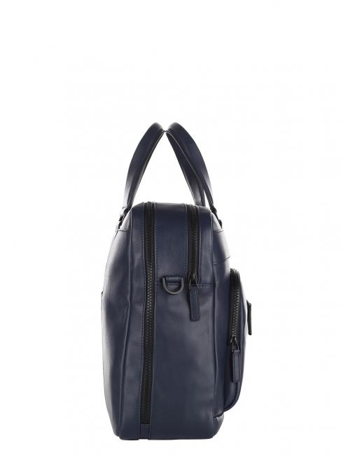 SETEBOS Mallette pour ordinateur portable 15", en cuir bleu - Porte Documents Travail