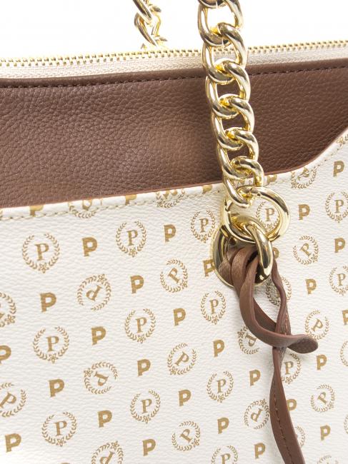 Heritage Classic Sac cabas &agrave; main, avec bandouli&egrave;re ivoire / brun - Sacs pour Femme