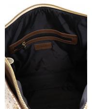 POLLINI Heritage Classic Sac cabas &agrave; main, avec bandouli&egrave;re ivoire / brun - Sacs pour Femme - 5