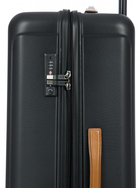 CAPRI Grand chariot avec port USB Noir - Valises Rigides