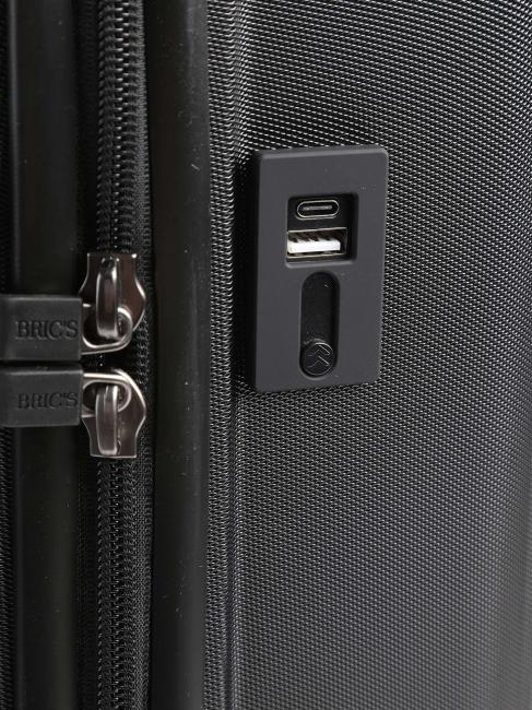 CAPRI Bagage à main avec port USB Noir - Valises cabine