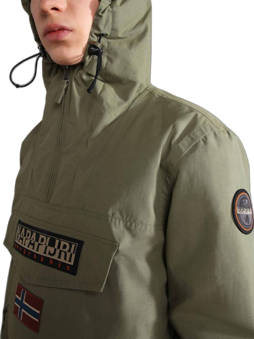 Napapijri Rainforest Pocket 2 Veste Anorak Avec Poches Lichen Vert Achetez A Prix Outlet