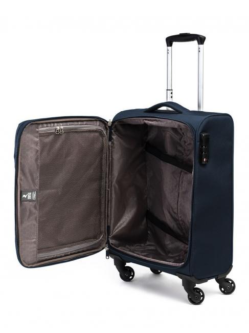 ECO-MOOD Chariot &agrave; bagages &agrave; main blu navy - Valises cabine