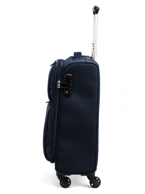 ECO-MOOD Chariot &agrave; bagages &agrave; main blu navy - Valises cabine