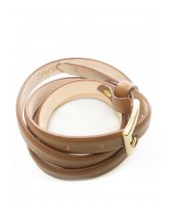 LESAC Cintura sottile in pelle palmellata  marron - Ceintures - 3