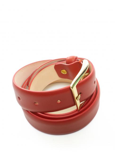 Cintura in pelle liscia  tomate - Ceintures