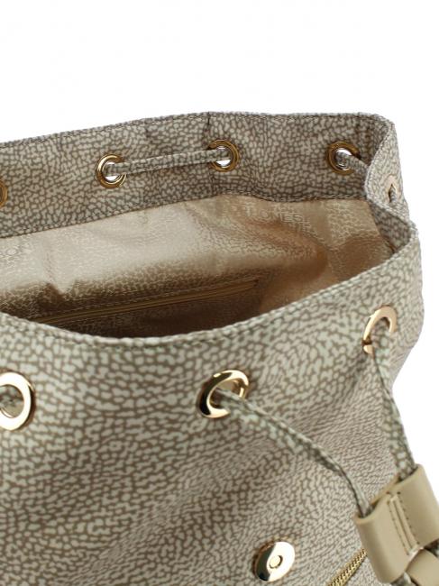 BORBONAIS Sac &agrave; dos moyen en tissu sable - Sacs pour Femme