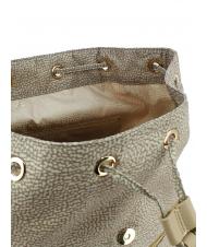 BORBONESE BORBONAIS Sac &agrave; dos moyen en tissu sable - Sacs pour Femme - 4