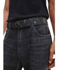 CALVIN KLEIN CK JEANS MONOGRAM PLAQUE Ceinture en cuir le noir - Ceintures - 2
