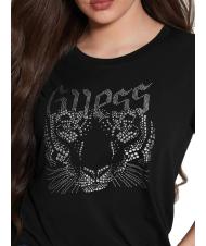 GUESS LOGO TIGER EASY T-shirt &agrave; clous jetbla - T-shirt - 3