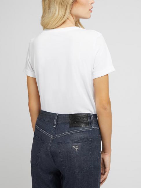 AURELIA T-shirt en coton avec imprim&eacute; blanc pur - T-shirt