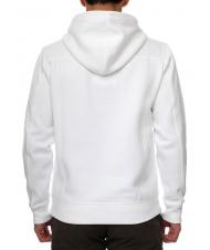 CALVIN KLEIN BOX STRIPED LOGO Sweat &agrave; capuche Blanc brillant - Pulls molletonn&eacute;s - 2