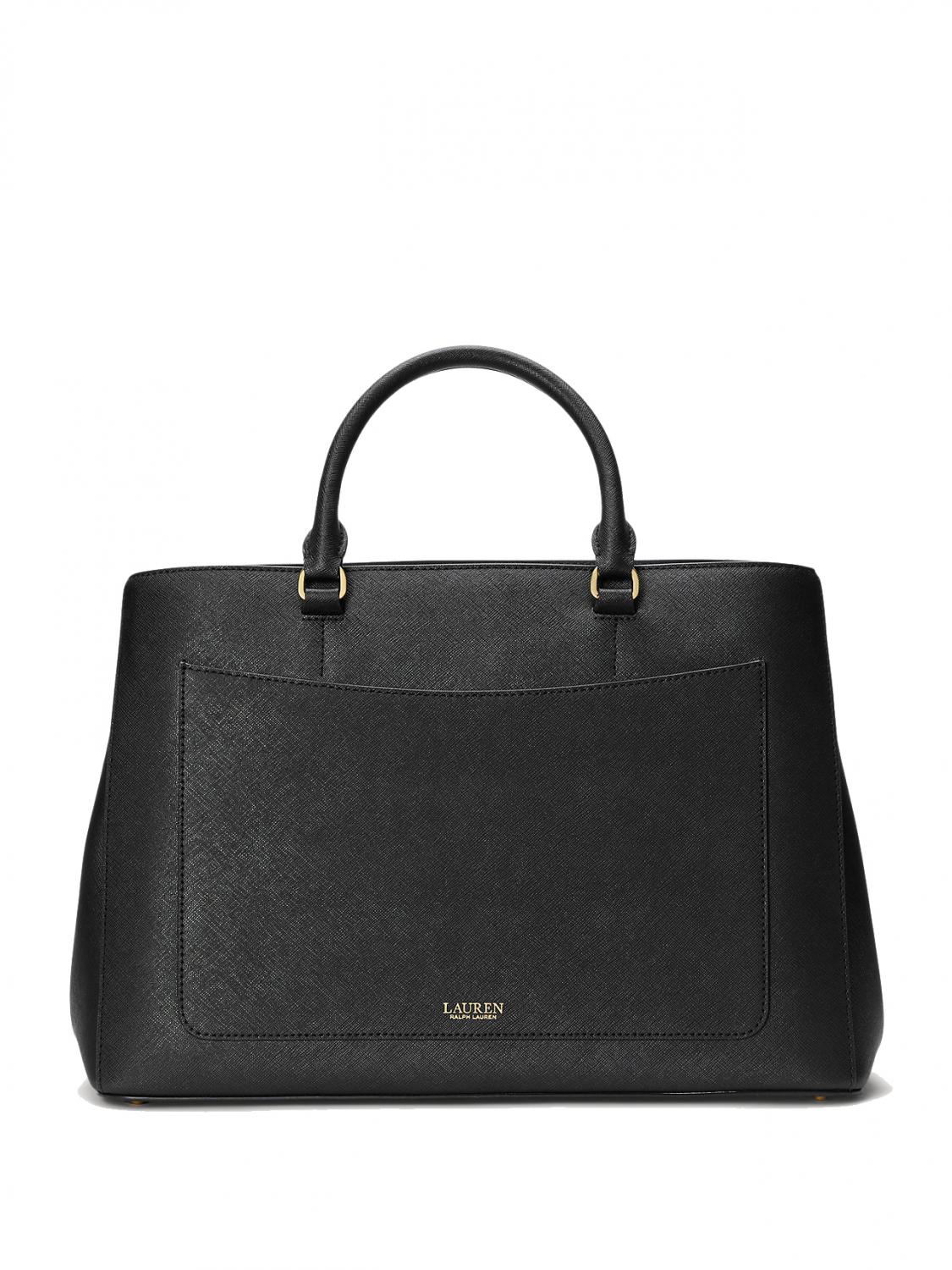 Ralph Lauren Hanna Grand Sac A Main En Cuir Noir5 Achetez A Prix Outlet