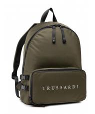 TRUSSARDI SPEEDY LETTERING Sac &agrave; dos en nylon, support pour ordinateur 15,6" olive verte / pierre - Sacs &agrave; dos pour ordinateur portable - 2
