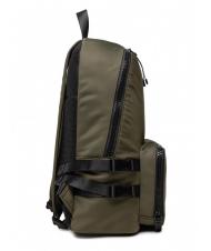TRUSSARDI SPEEDY LETTERING Sac &agrave; dos en nylon, support pour ordinateur 15,6" olive verte / pierre - Sacs &agrave; dos pour ordinateur portable - 3