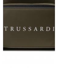TRUSSARDI SPEEDY LETTERING Sac &agrave; dos en nylon, support pour ordinateur 15,6" olive verte / pierre - Sacs &agrave; dos pour ordinateur portable - 5