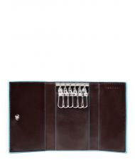 PIQUADRO BLUE SQUARE Étui à clés en cuir ACAJOU - Porte-clés - 2